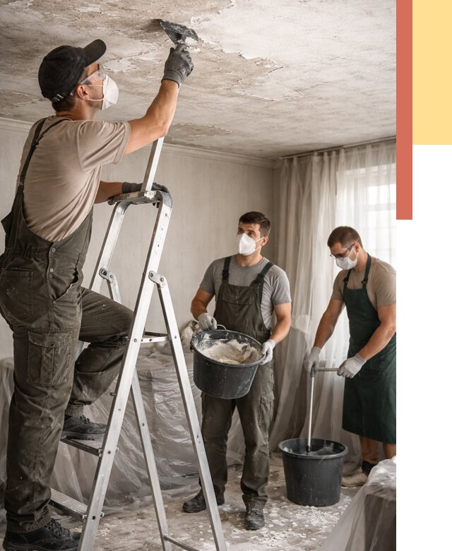 Удаление побелки с потолка в Туле от 2542 руб. быстро и недорого | ОТДЕЛОЧНИК-Тул