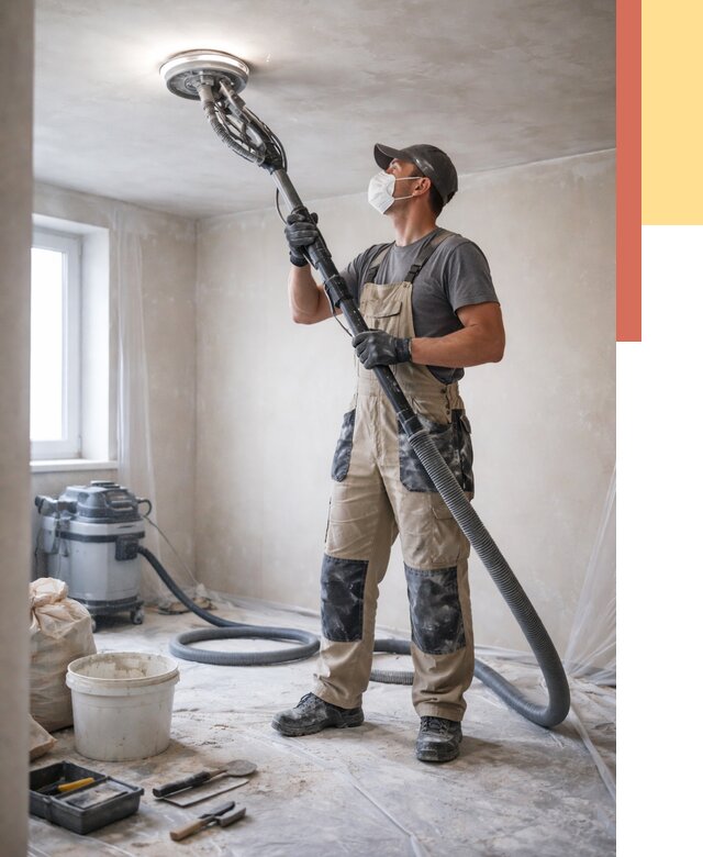 Шлифовка потолка в Туле от 3559 руб. — услуги шлифования потолка | ОТДЕЛОЧНИК-Тул