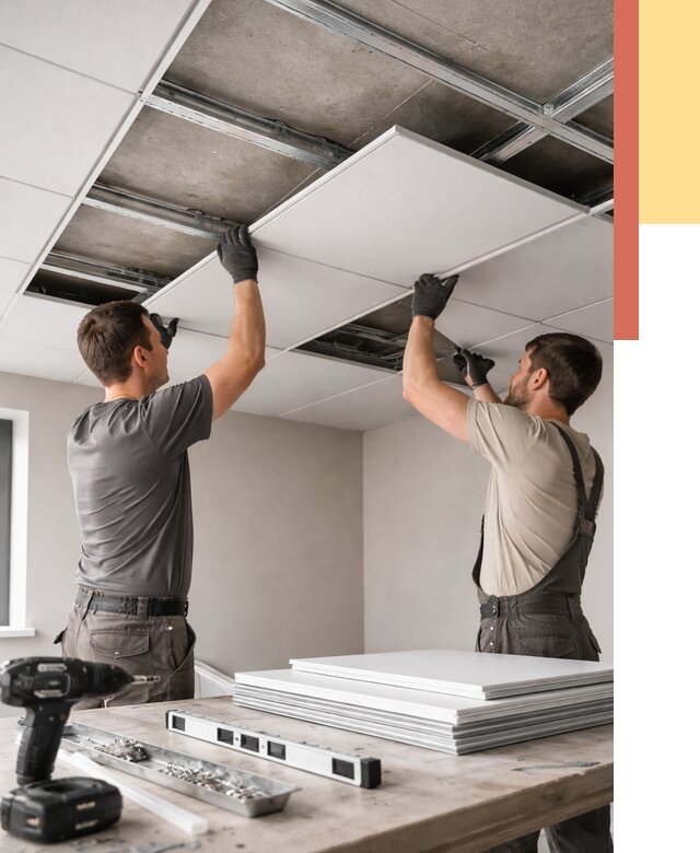 Монтаж кассетного потолка в Туле от 4576 руб/м2 — установка и сборка | ОТДЕЛОЧНИК-Тул