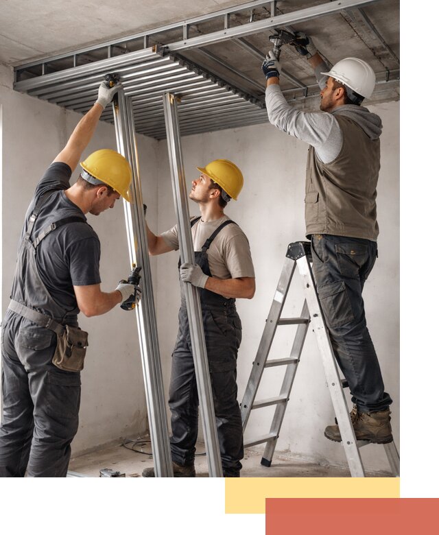 Монтаж реечного потолка под ключ в Туле