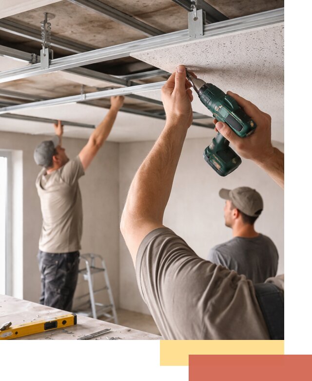 Монтаж акустического потолка в Туле под ключ