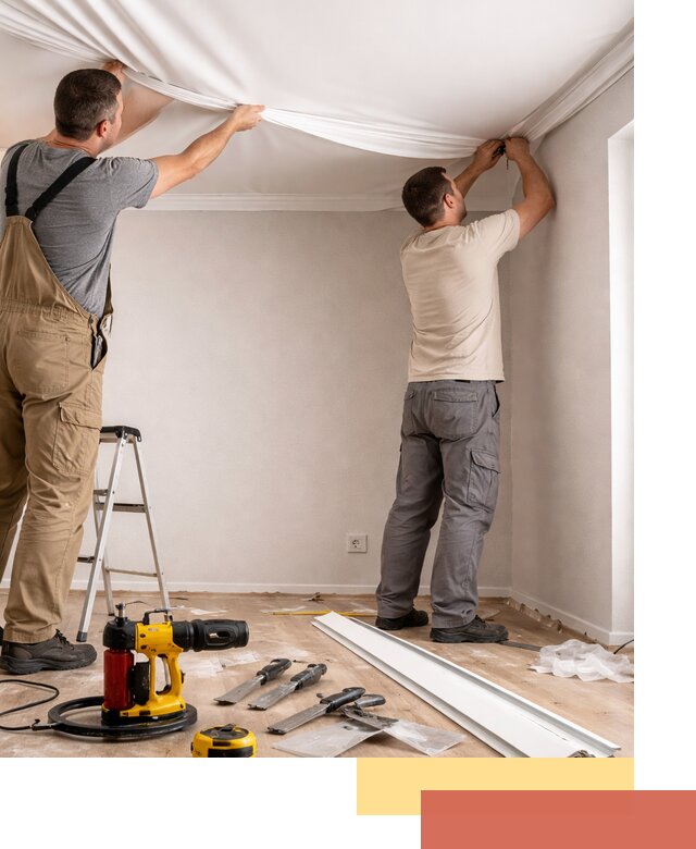 Монтаж ПВХ натяжного потолка в Туле качественно и быстро