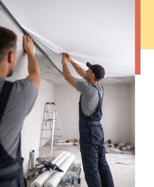 Монтаж матового натяжного потолка в Туле от 4576 руб./м² — быстро и недорого | ОТДЕЛОЧНИК-Тул