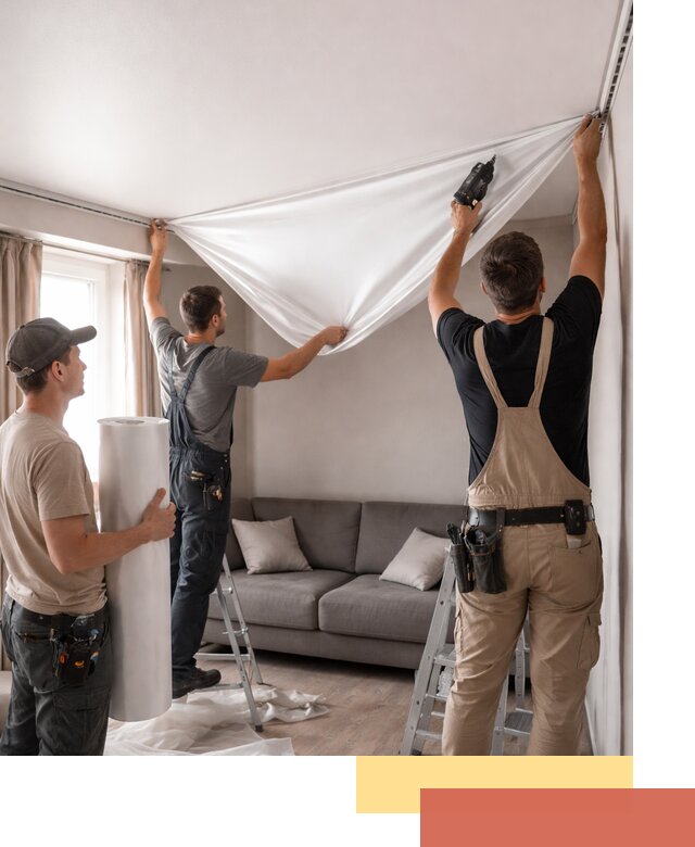 Монтаж сатинового натяжного потолка в Туле качественно и быстро