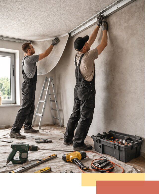 Монтаж фактурного натяжного потолка в Туле качественно и быстро