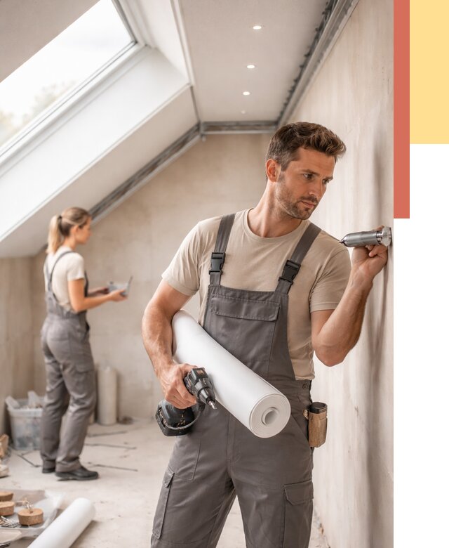 Монтаж натяжного потолка на мансарде в Туле от 3559 руб. | ОТДЕЛОЧНИК-Тул