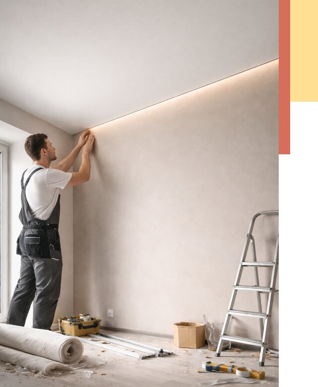 Теневые натяжные потолки в Туле от 8339 руб. под ключ | ОТДЕЛОЧНИК-Тул