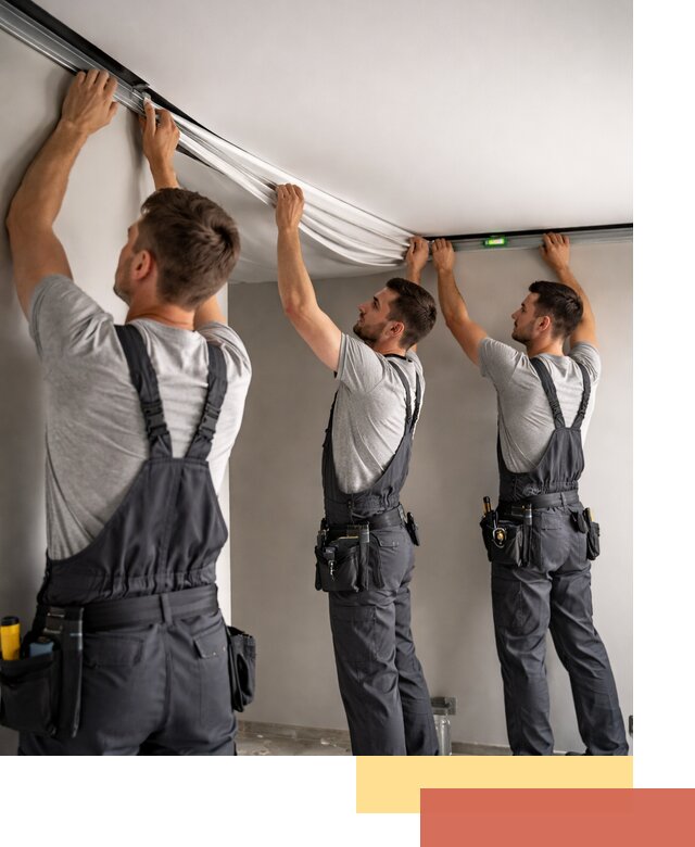 Теневые натяжные потолки в Туле: монтаж и отделка быстро и качественно