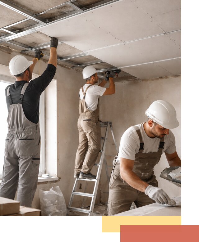 Одноуровневый потолок из гипсокартона в Туле — монтаж и отделка