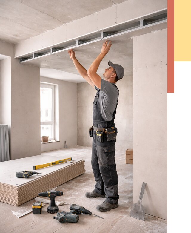 Потолок из гипсокартона с нишей в Туле от 1271 руб. под ключ | ОТДЕЛОЧНИК-Тул