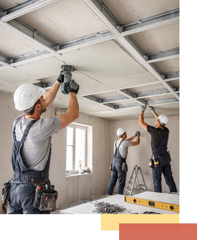 Кессонный потолок из гипсокартона под ключ в Туле