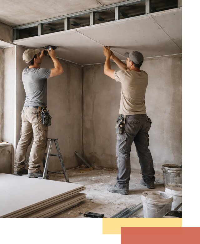 Короб из гипсокартона на потолке под ключ в Туле