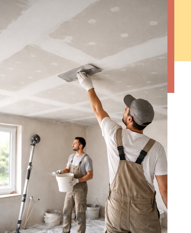 Шпаклевка потолка из гипсокартона в Туле от 3254 руб./м2 — услуги под ключ | ОТДЕЛОЧНИК-Тул