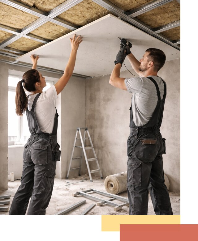 Звукоизоляция потолка из ГКЛ в Туле профессионально и надежно