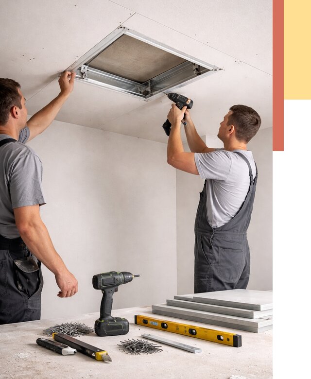 Установка люка в потолок ГКЛ в Туле от 2542 руб. под ключ | ОТДЕЛОЧНИК-Тул