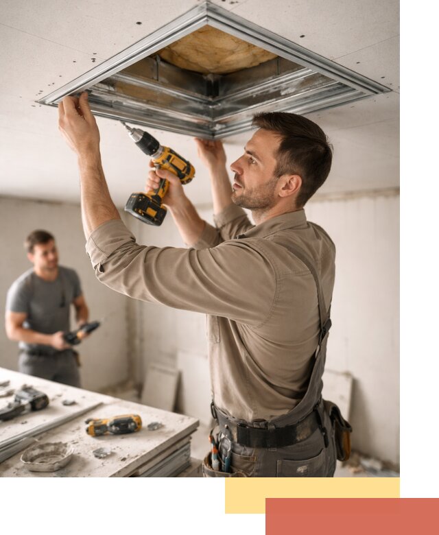 Монтаж люка в потолок из ГКЛ в Туле