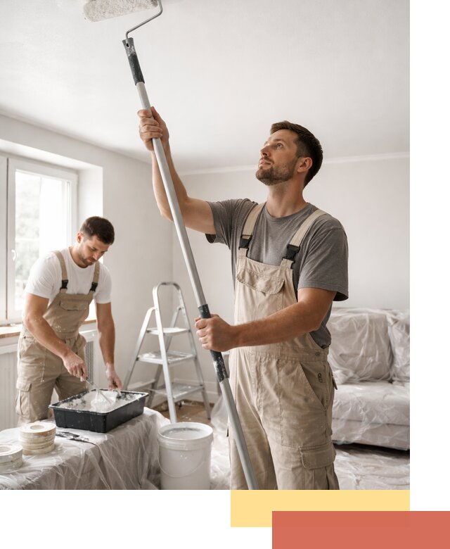 Покраска потолка водоэмульсионной краской в Туле