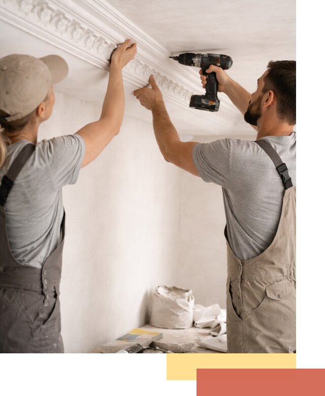 Профессиональный монтаж лепнины на потолок в Туле