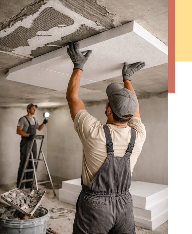 Утепление потолка пенопластом в Туле от 4576 руб/м2 — недорого и быстро | ОТДЕЛОЧНИК-Тул