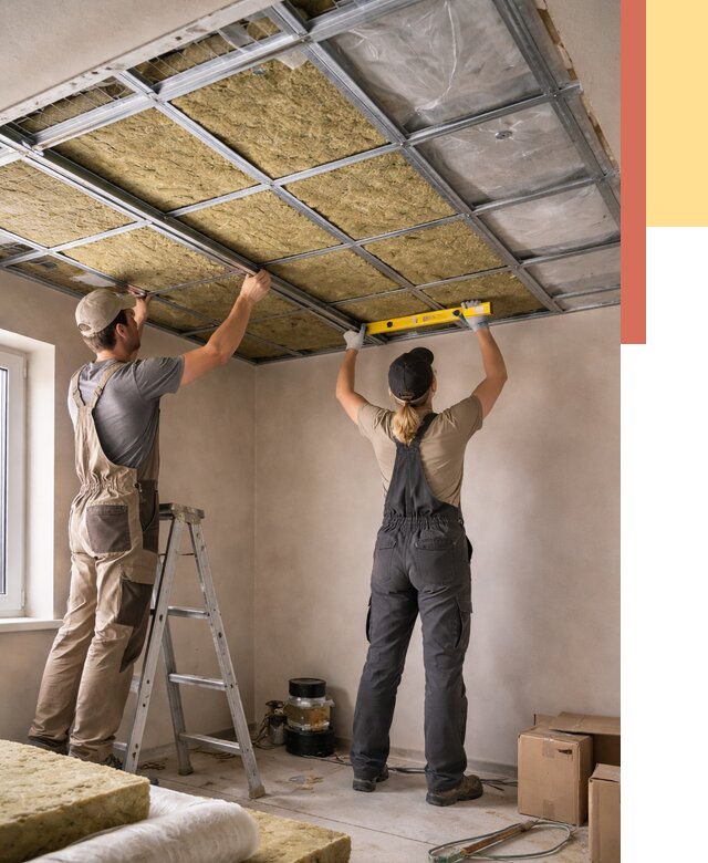 Шумоизоляция потолка в Туле от 1271 руб. под ключ — услуги ОТДЕЛОЧНИК-Тул